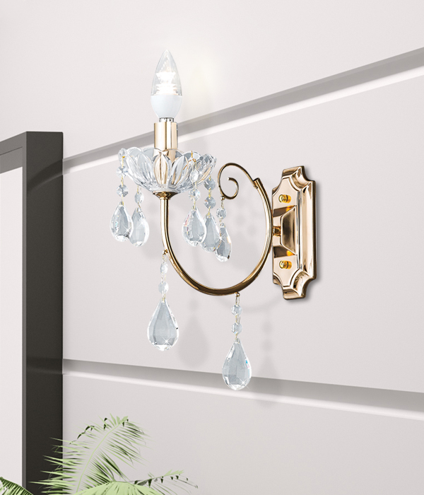 쟈니 크리스탈 벽등, LED 벽조명, 벽무드등 (골드)