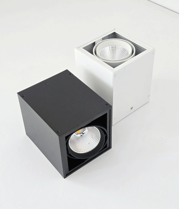 LED COB 30W 피어스 사각직부 (화이트/블랙)